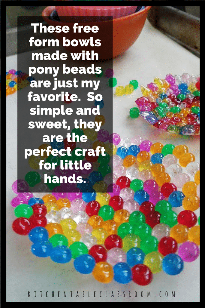 Pony beads are cheap, bright,and perfect for little fingers! We had lots of fun manipulating these little boogers! Bead crafts here we come!