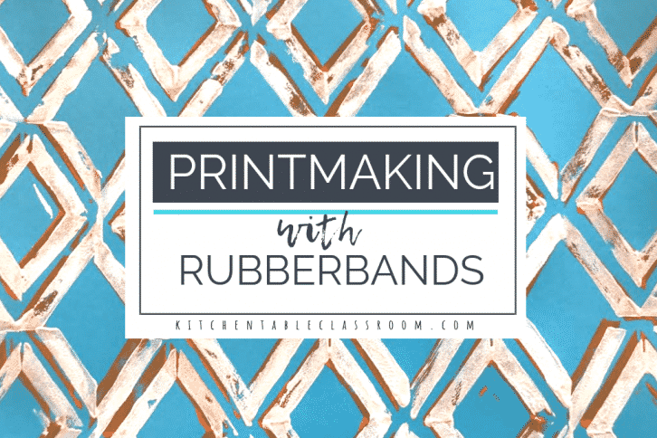 You can use practically any found object to make a print. Empty out your pencil drawer and get started on these bold, graphic rubber band prints. 