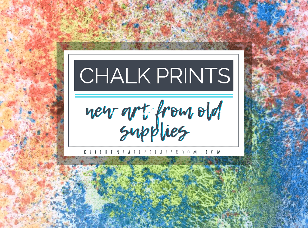 These floating chalk prints use old scraps of chalk to create bright new prints. Layers of floating color on top of water make beautiful chalk prints.