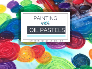 Add baby oil to your oil pastel drawing and it becomes an oil pastel painting. This simple experience is the perfect way to learn how to blend oil pastels.