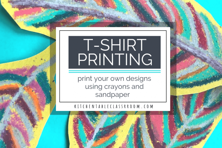 This DIY t shirt printing process is so fun and produces brilliant results. All you need is crayons and sandpaper and get ready to design your own shirt!