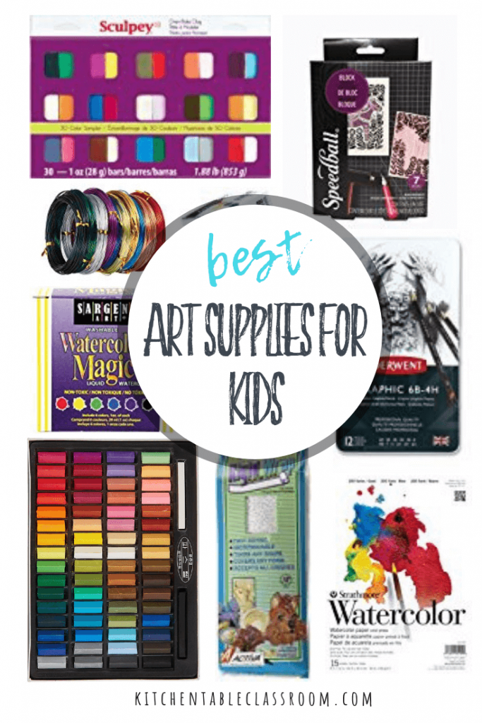 This art supplies list will enrich your kid's art education & allow them to keep making for ages! 19 free projects to use these very art supplies included!
