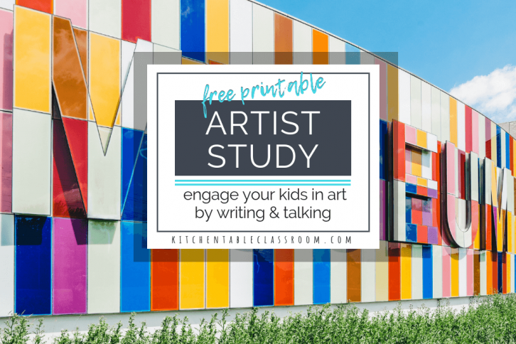 Studying great artists is an easy way to connect art vocabulary, art history, & personal connections to artwork. Get your free artist study worksheets!