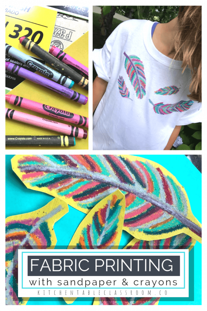 This DIY t shirt printing process is so fun and produces brilliant results. All you need is crayons and sandpaper and get ready to design your own shirt!