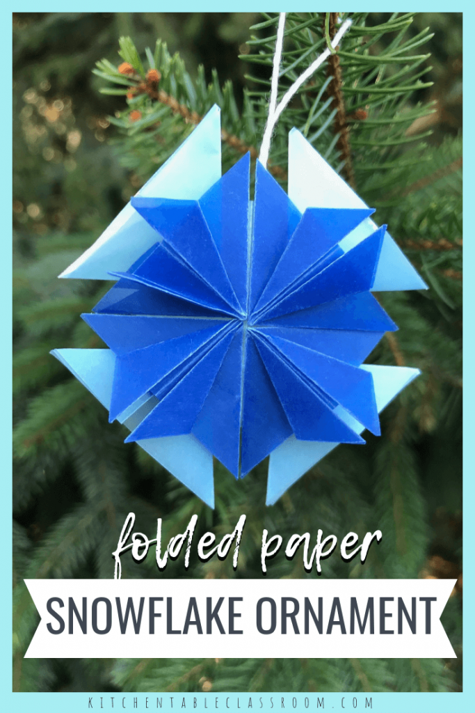 Learn a few simple paper folds to make beautiful folded paper snowflakes. Use as snowflake ornaments or adorn a card. SO pretty and all you need is paper! 