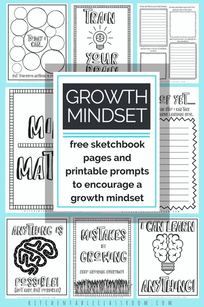 What is growth mindset? Use these free printable growth mindset activities to explore the idea that effort & practice matter more than natural born talent.
