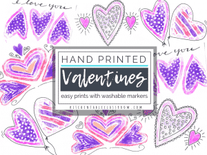 Need ideas for Valentines cards to make? This styrofoam and washable marker printing process makes for super easy DIY Valentines cards that are a cinch!