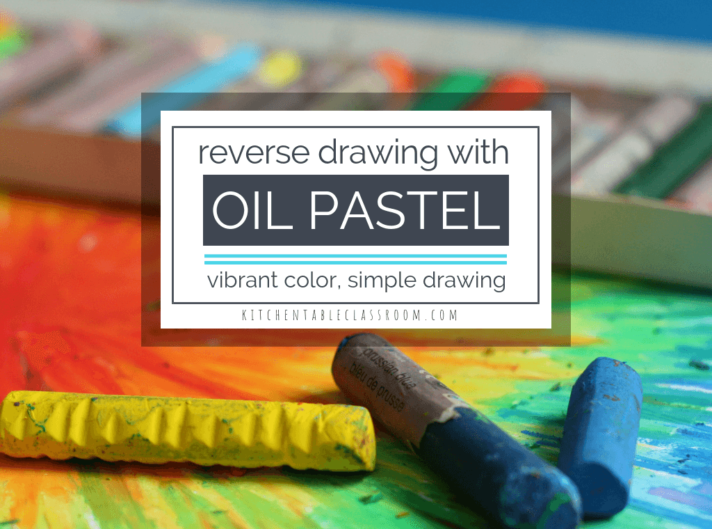 This oil pastel drawing lesson is an easy way to explore the element of line. The reverse drawing process is a little magic and so fun!