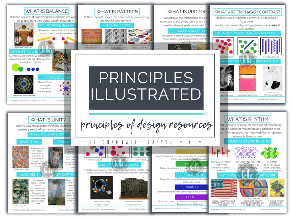 The Principles Illustrated- Principles of Design Posters and Throughout Principles Of Design Worksheet