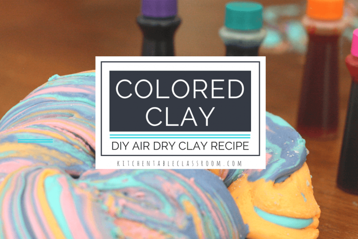 This colored clay comes together quickly and uses materials you already have at home. Air dry clay is perfect for making tiny gifts and trinkets, no kiln or baking required. Let your kids do the measuring and mixing for lots of great sensory opportunities!