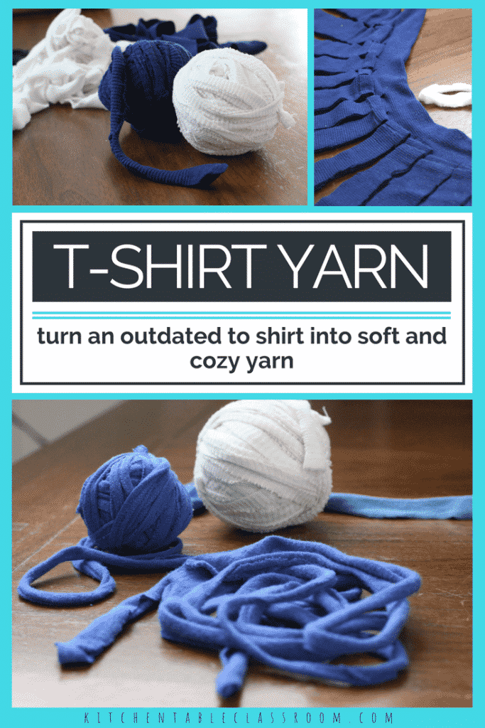 Did you ever wonder how to make t-shirt yarn? Did you even know that was a "thing?" It is & it's a fun way to up-cycle a t-shirt into yarn for crafting.