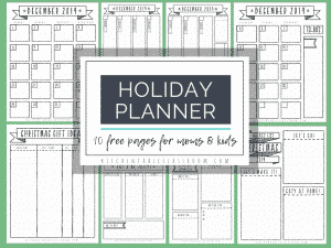10 bullet journal inspired holiday planner pages are the perfect way to plan for the season! Gift tracker, meal planner, wish list, bucket list & more!