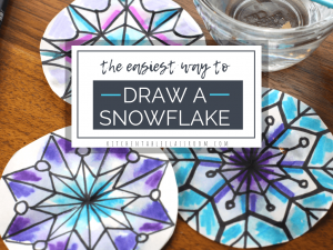 This step by step snowflake drawing tutorial will help you draw super intricate looking snowflakes one line at a time. A unique marker process adds color!
