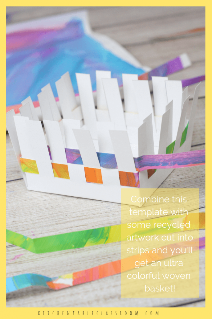 Learn how to make a paper basket using this free printable template. This paper basket weaving will sharpen weaving skills and is so sweet for gifting! 