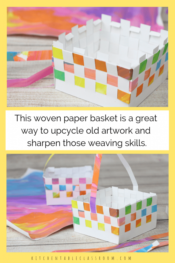 Learn how to make a paper basket using this free printable template. This paper basket weaving will sharpen weaving skills and is so sweet for gifting! 