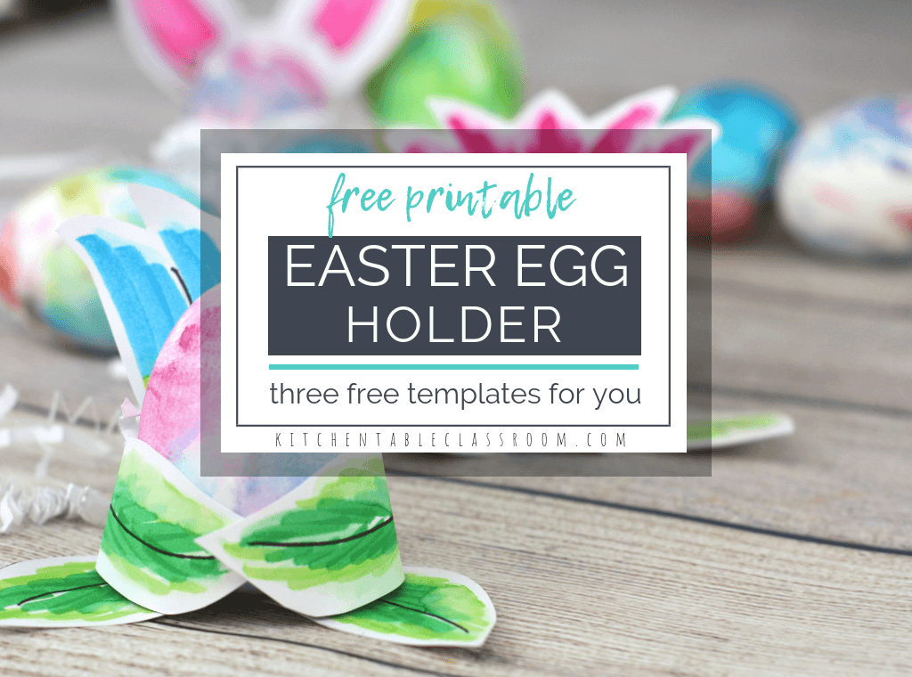 This set of three printable Easter egg holders is ready for your child to cut & decorate. A bunny, chick, & flower template will hug your Easter eggs!