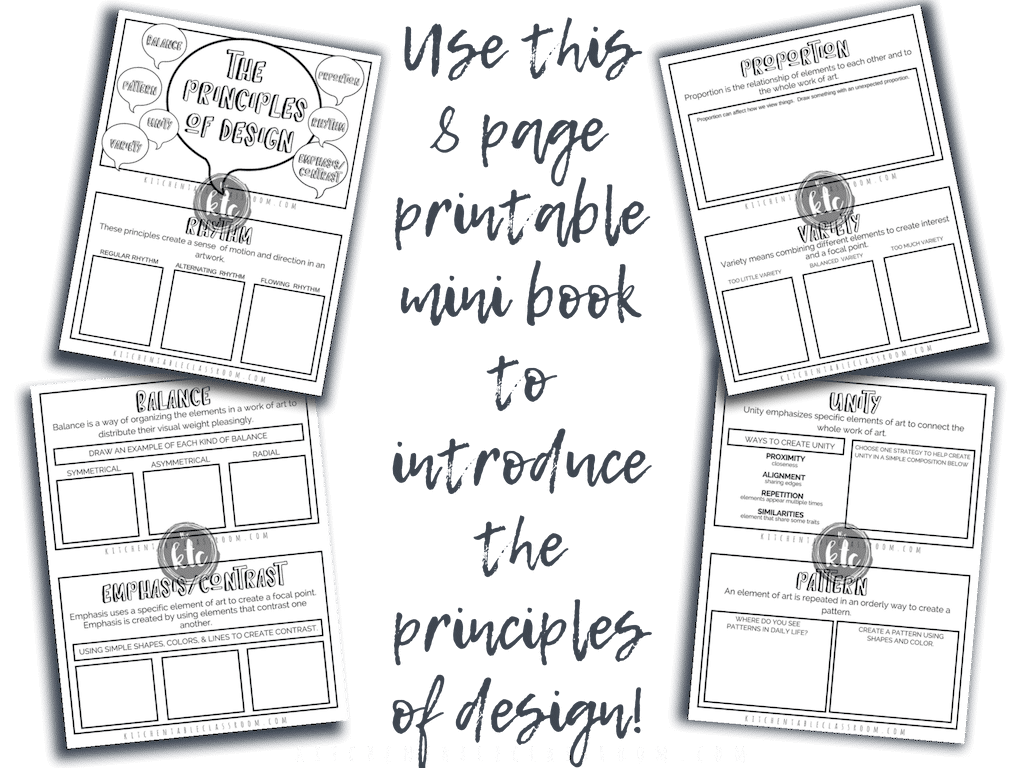 The Principles Illustrated- Principles of Design Posters and With Principles Of Design Worksheet
