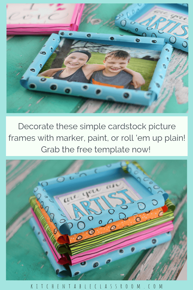 paper picture frames paper photo frame DIY picture frame 2 The Kitchen Table Classroom