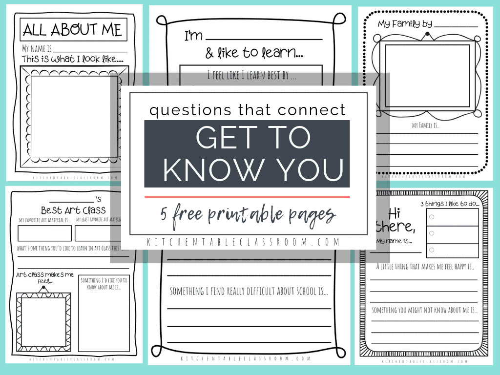 Questions that Connect- 22 Free Printable Get to Know You Pages With Getting To Know You Worksheet