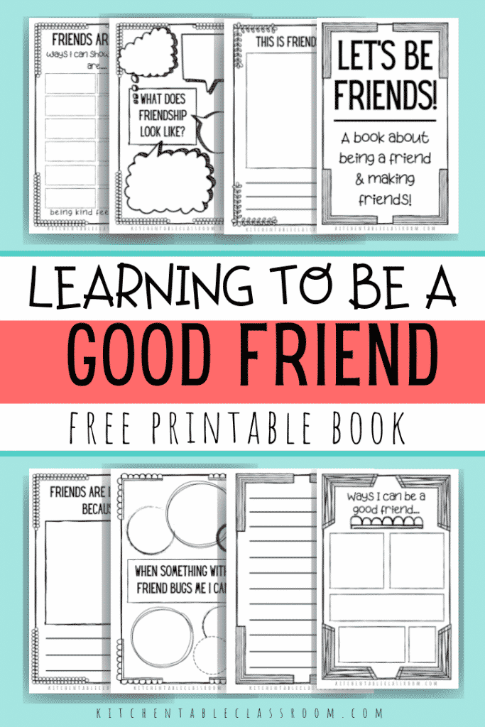 Encourage your kids to be thoughtful and intentional in thinking about how to be a good friend with these free friendship printables. 