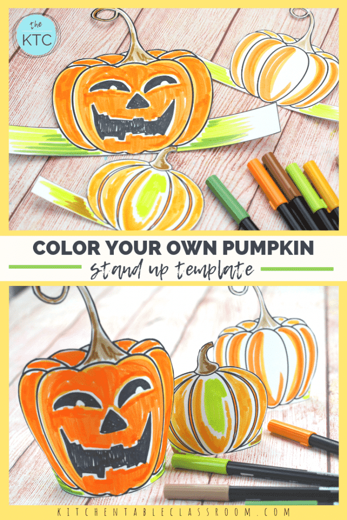 Color your own pumpkin with these free printable pumpkin templates! These paper pumpkin patterns are ready to print, color and brighten your table!