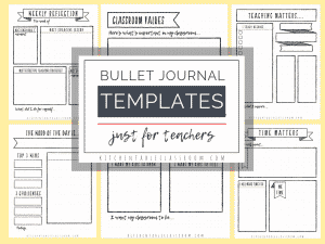 These five free printable bullet journal templates for teachers will help you reflect on your day, your week, and your most effective teaching strategies.
