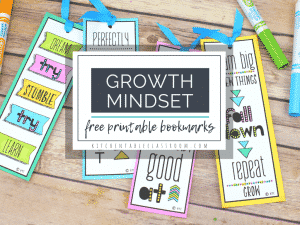 These printable growth mindset bookmarks are ready to print and color. Printable resources like these are an easy way to grow a growth mindset!