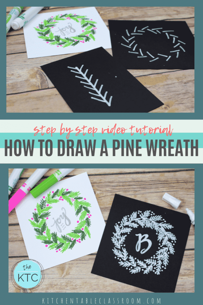 Follow along with my wreath drawing in this free video tutorial. Small, easy steps create a finished wreath drawing perfect for a special holiday gift!