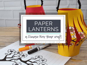 Learn how to make a Chinese lantern with this Chinese paper lantern template. This is a fun & easy Chinese New Year craft. #chineselantern #chinesenewyear