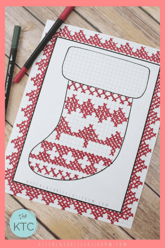 Draw Scandinavian patterns on these free mitten and stocking templates. #Scandinaviancrafts #stockingcrafts #mitten crafts #TheMIttencrafts