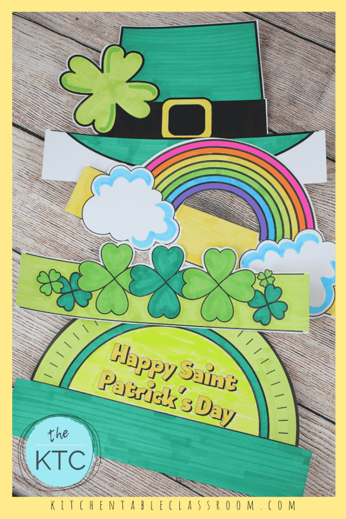 St. Patrick's Day hats for kids to color