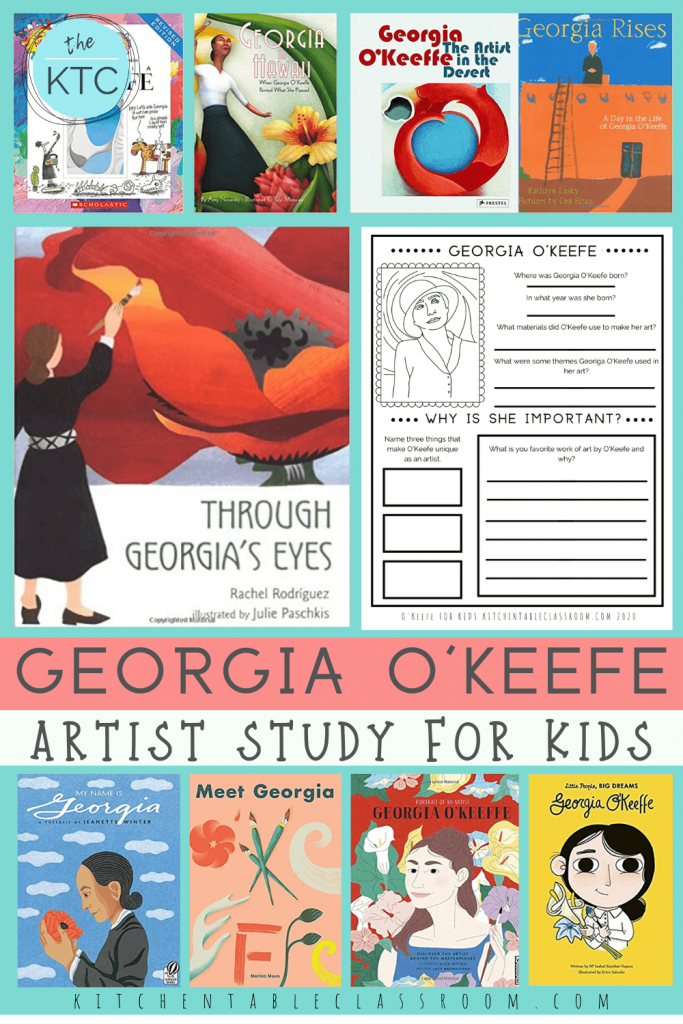 book list and artists study for Georgia O'Keefe