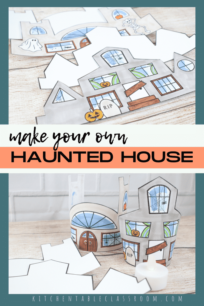 Haunted house printable for kids -Halloween craft