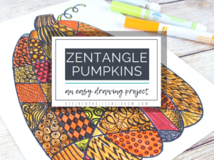 Learn how to make a zentangle pumpkin drawing with just markers!
