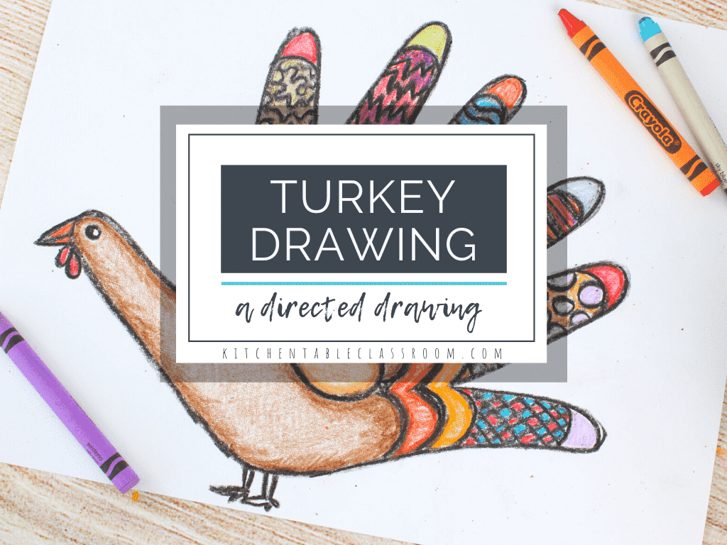 Easy Turkey Drawing- A Directed Drawing Lesson for Kids - The ...