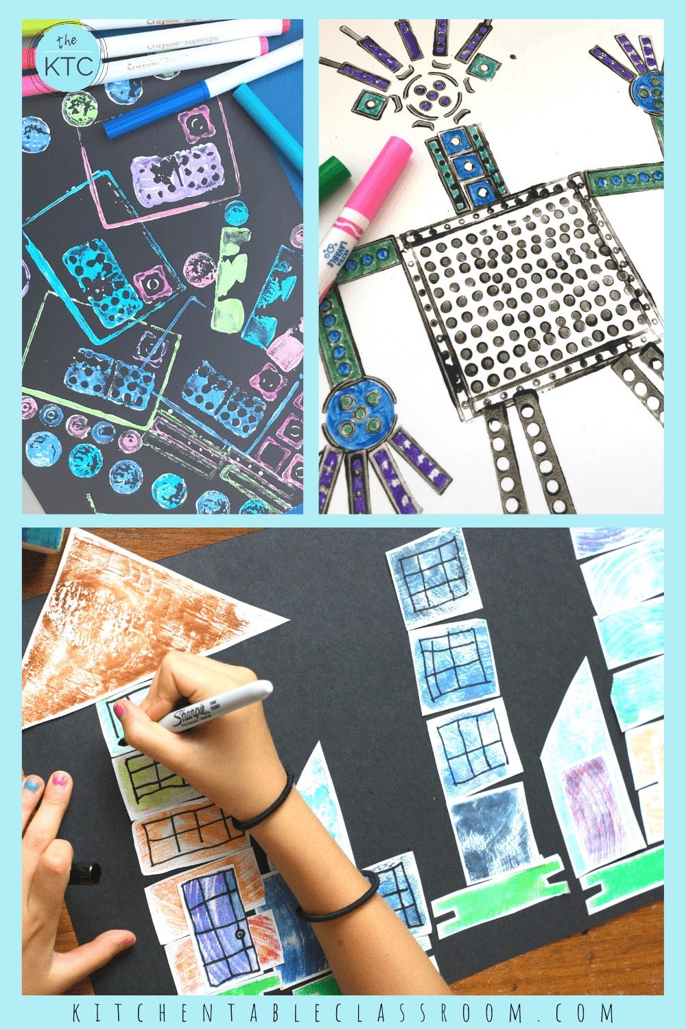 Kinder Art Lessons- Easy Art For 5 & 6 Year Olds - The Kitchen Table