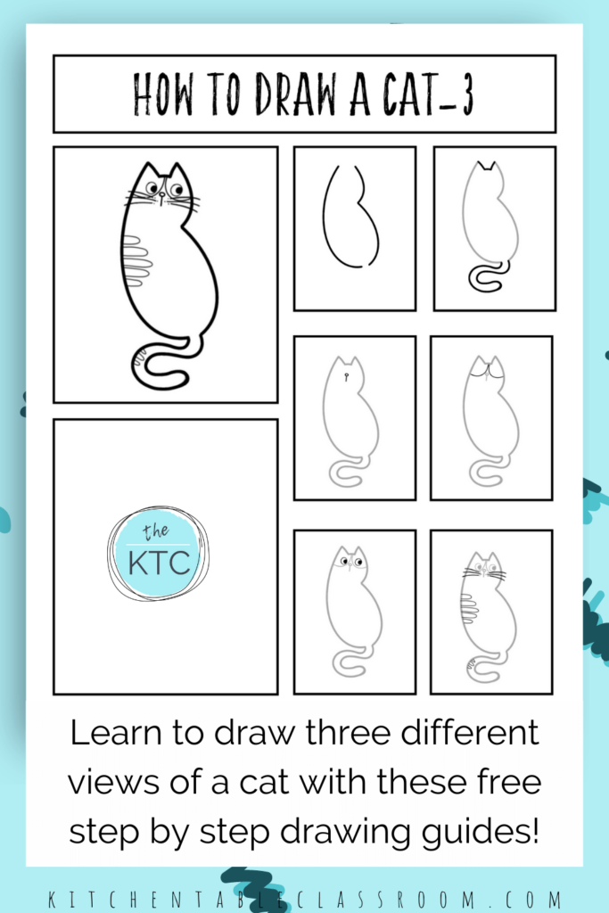 Learn how to draw a cat that's standing, looking back at you in six easy steps.