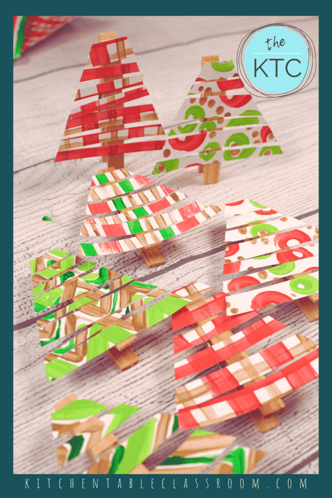 Paper Christmas tree garland is a sweet and easy Christmas craft.
