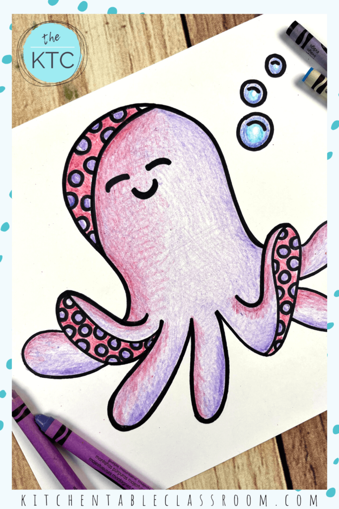 Learn how to draw an octopus with this step by step drawing guide for kids!