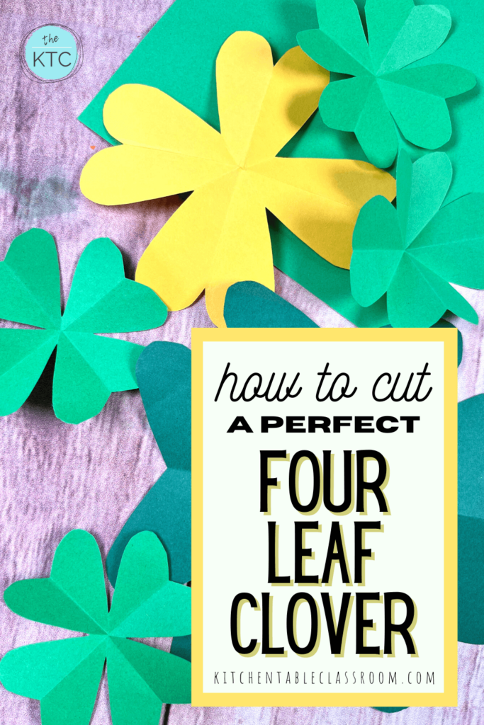 Learn how to cut a four leaf clover shape from paper. 
