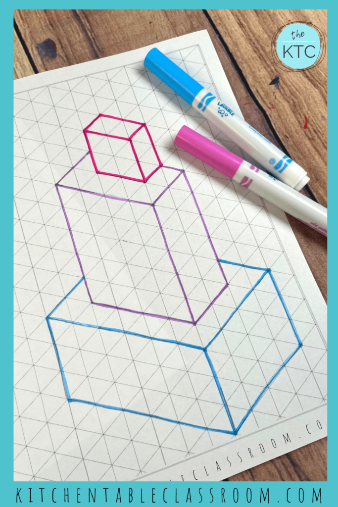 Create your own isometric drawing with free isometric grid paper!