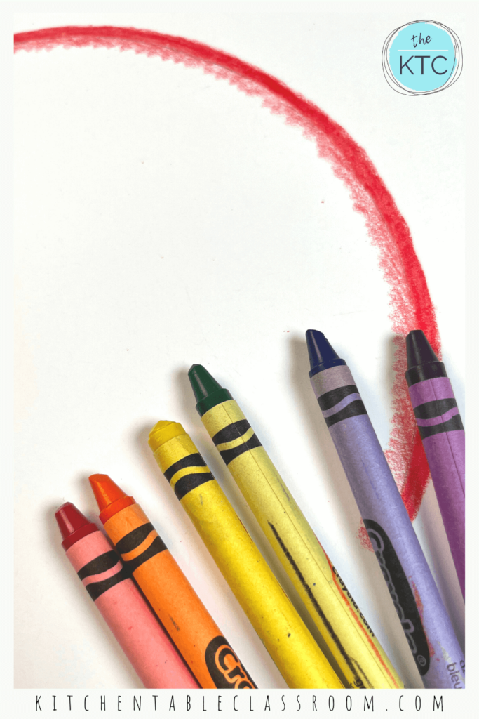 Learn to use crayons to use the seven colors of the rainbow to draw a rainbow.