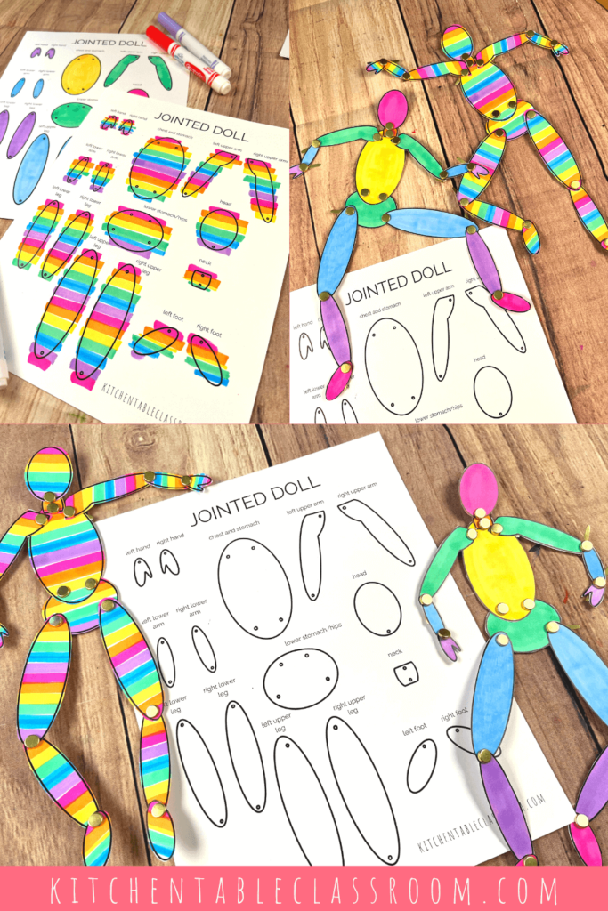 This person template creates an easy paper art mannequin that's yours to print and use in your home or classroom!