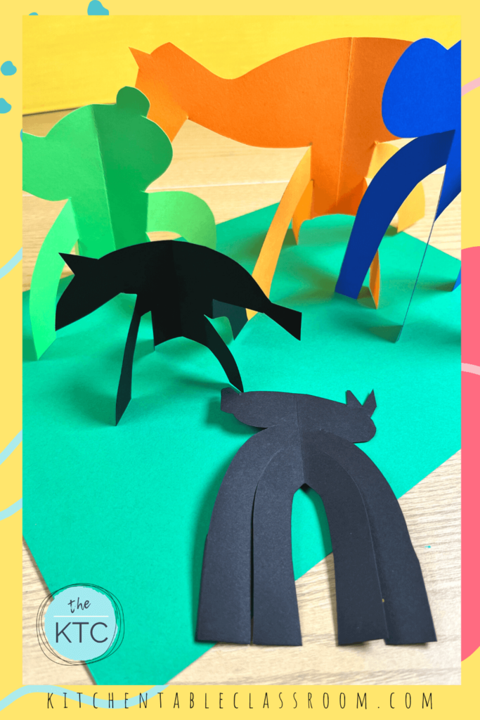 These Alexander Calder inspired paper animal sculptures are a great "next step" after these Alexander Calder for kids printable artist study pages.