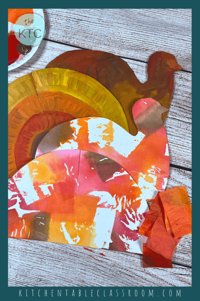Decorate your turkey template using paint, tissue paper, feathers, or anything you can imagine!