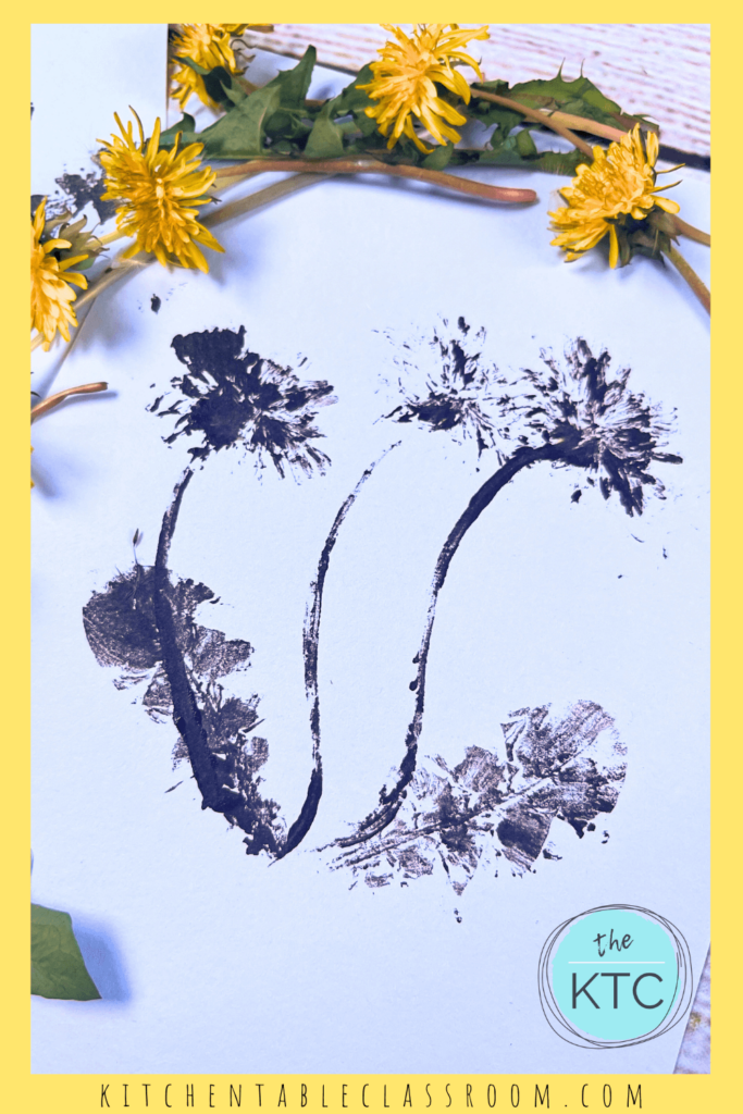 Create stunning black and white prints with this sweet dandelion art idea!