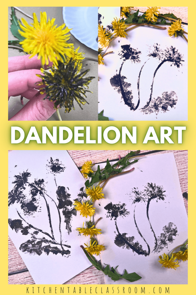 Dandelion art for kids is a snap with these sweet black and white prints!