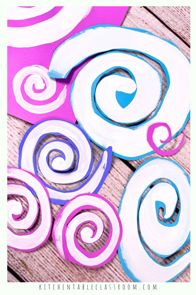 Have fun painting spirals and cutting them out