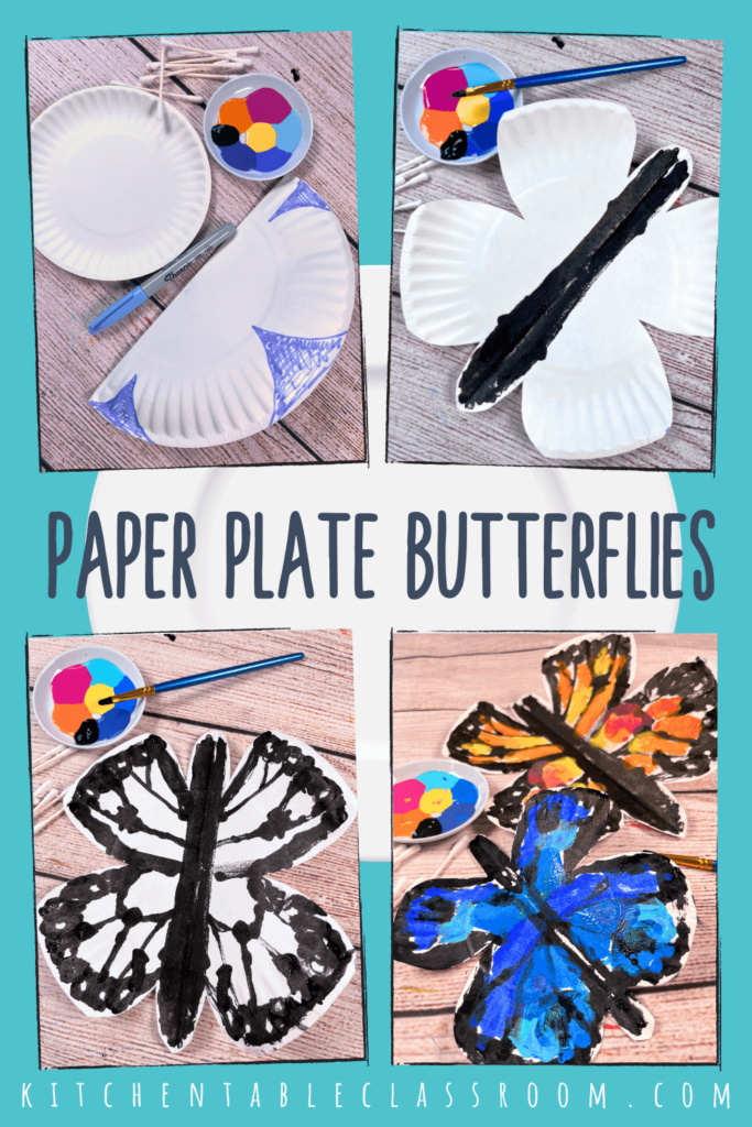 Make paper plate butterflies with this easy paper plate craft!